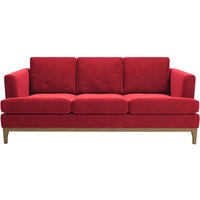 Scarlett 3 Seater Sofa, dark red, Leg colour: wax black