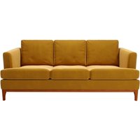 Scarlett 3 Seater Sofa, mustard, Leg colour: aveo