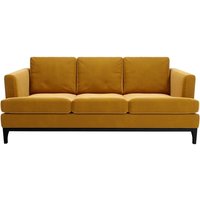 Scarlett 3 Seater Sofa, mustard, Leg colour: black