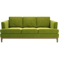 Scarlett 3 Seater Sofa, olive green, Leg colour: wax black