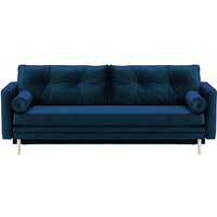 Mossa Sofa Bed with Storage, blue, Leg colour: white