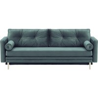 Mossa Sofa Bed with Storage, dirty blue, Leg colour: white