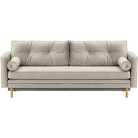 Mossa Sofa Bed with Storage, silver, Leg colour: like oak