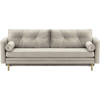 Mossa Sofa Bed with Storage, silver, Leg colour: wax black