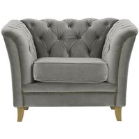 Karin Armchair, silver, Leg colour: like oak