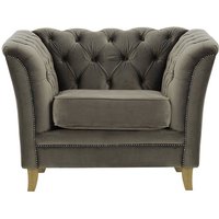 Karin Armchair, grey, Leg colour: like oak