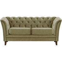 Karin 2 Seater Sofa, mink, Leg colour: dark oak