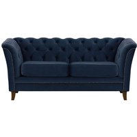 Karin 2 Seater Sofa, blue, Leg colour: dark oak