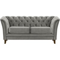 Karin 2 Seater Sofa, silver, Leg colour: dark oak
