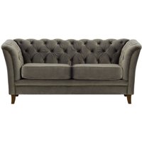 Karin 2 Seater Sofa, grey, Leg colour: dark oak