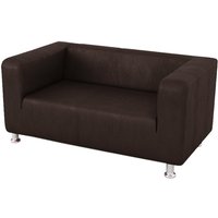 Scala 2 Seater Faux Leather Sofa, brown