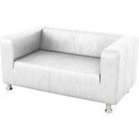Scala 2 Seater Faux Leather Sofa, white