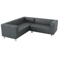 Scala Faux Leather Corner Sofa, grey