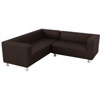 Scala Faux Leather Corner Sofa, brown