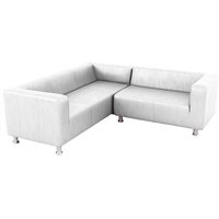 Scala Faux Leather Corner Sofa, white