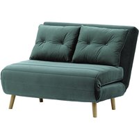 Flic Small Sofa Bed - width 103 cm, dirty blue, Leg colour: wax black