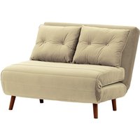 Flic Small Sofa Bed - width 103 cm, mink, Leg colour: aveo