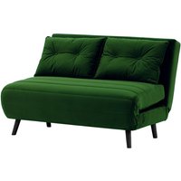 Flic Double Sofa Bed - width 120 cm, dark green, Leg colour: black