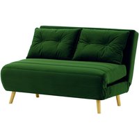 Flic Double Sofa Bed - width 120 cm, dark green, Leg colour: like oak