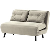 Flic Double Sofa Bed - width 120 cm, silver, Leg colour: black