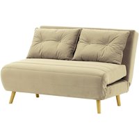 Flic Double Sofa Bed - width 120 cm, mink, Leg colour: like oak