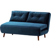 Flic Large Double Sofa Bed - width 142 cm, blue, Leg colour: aveo