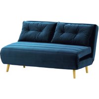 Flic Large Double Sofa Bed - width 142 cm, blue, Leg colour: like oak
