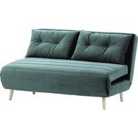 Flic Large Double Sofa Bed - width 142 cm, dirty blue, Leg colour: white