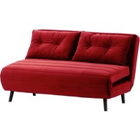 Flic Large Double Sofa Bed - width 142 cm, dark red, Leg colour: black
