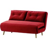 Flic Large Double Sofa Bed - width 142 cm, V 33 - Rust, Leg colour: black