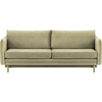 Nimbus Sofa Bed with Storage, mink, Leg colour: wax black