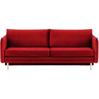 Nimbus Sofa Bed with Storage, dark red, Leg colour: white