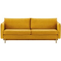 Nimbus Sofa Bed with Storage, mustard, Leg colour: wax black
