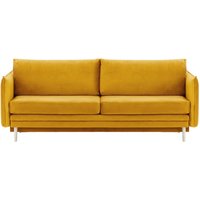 Nimbus Sofa Bed with Storage, mustard, Leg colour: white