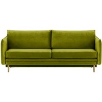 Nimbus Sofa Bed with Storage, olive green, Leg colour: wax black