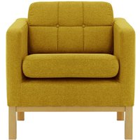 Normann Armchair, mustard, Leg colour: like oak