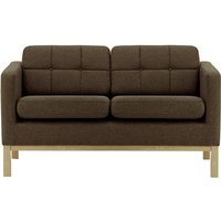 Normann 2 Seater Sofa, brown, Leg colour: wax black