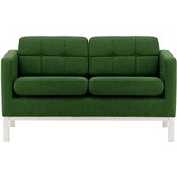 Normann 2 Seater Sofa, dark green, Leg colour: white