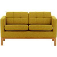 Normann 2 Seater Sofa, mustard, Leg colour: aveo