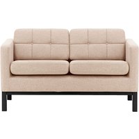 Normann 2 Seater Sofa, pastel pink, Leg colour: black