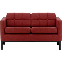 Normann 2 Seater Sofa, red, Leg colour: black