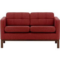 Normann 2 Seater Sofa, red, Leg colour: dark oak