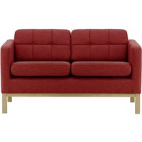 Normann 2 Seater Sofa, red, Leg colour: wax black