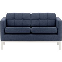 Normann 2 Seater Sofa, navy blue, Leg colour: white