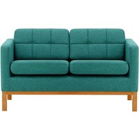Normann 2 Seater Sofa, turquoise, Leg colour: aveo
