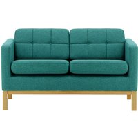 Normann 2 Seater Sofa, turquoise, Leg colour: like oak