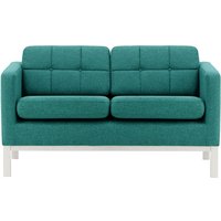 Normann 2 Seater Sofa, turquoise, Leg colour: white