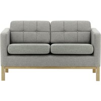 Normann 2 Seater Sofa, light grey, Leg colour: wax black