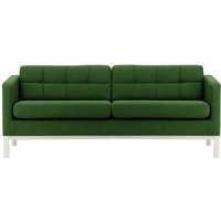 Normann 3 Seater Sofa, dark green, Leg colour: white