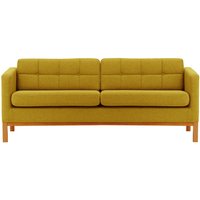 Normann 3 Seater Sofa, mustard, Leg colour: aveo